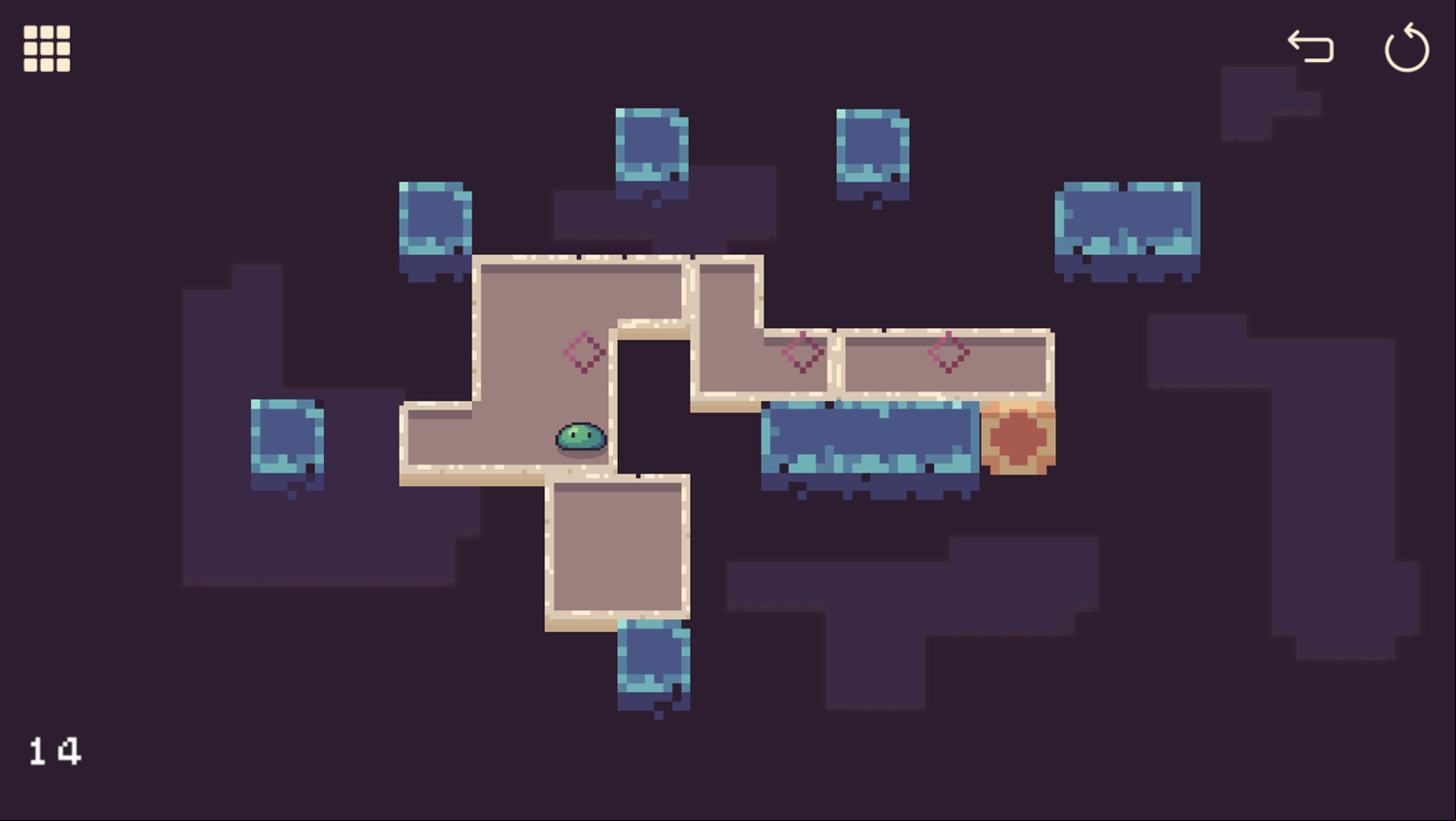 Glutek Game Level With Diamonds Screenshot.