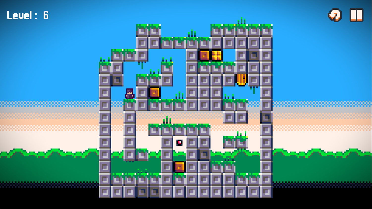 Gravity Escape Game Level Progress Screenshot.