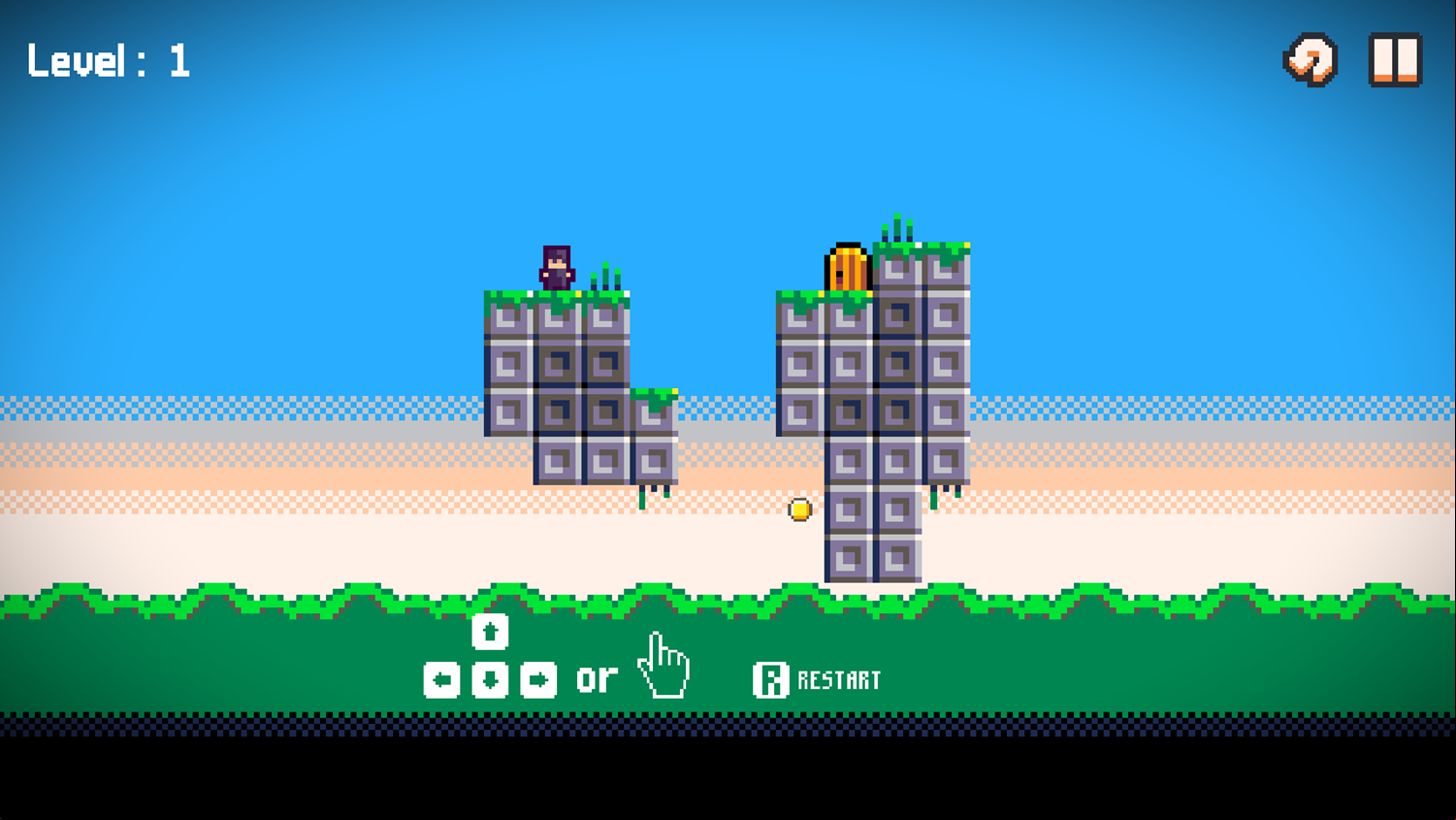 Gravity Escape Game Level Start Screenshot.