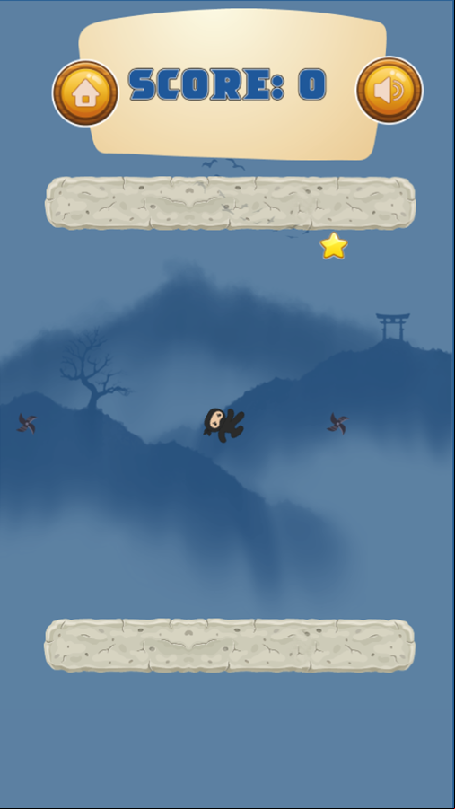 Gravity Ninja Game Start Screenshot.