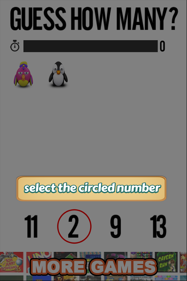 Guess How Many Welcome Screen Screenshots.