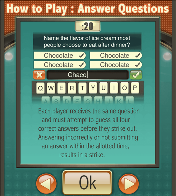 Guess It Game How to Play Answer Questions Screen Screenshot.