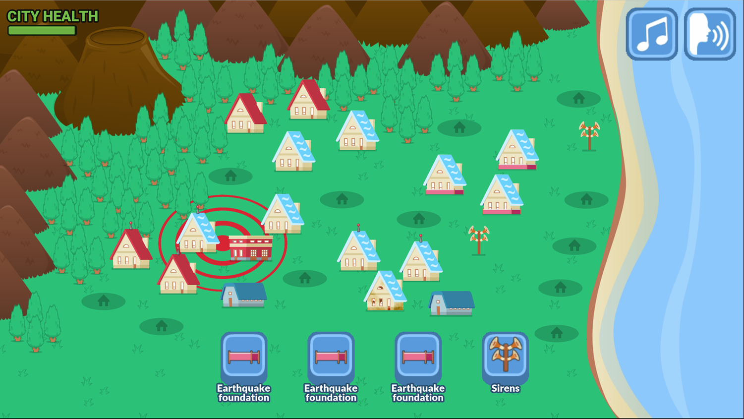 Hazardville Game Earthquake Foundation Screenshot.