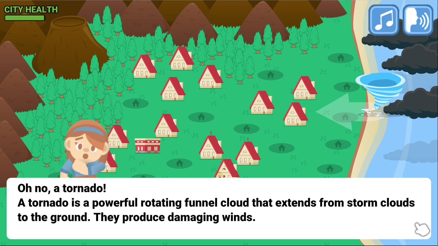 Hazardville Game Tornado Screenshot.