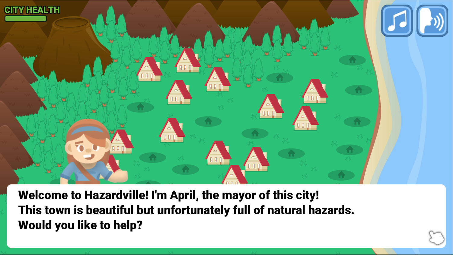Hazardville Game Welcome to Hazardville Screenshot.