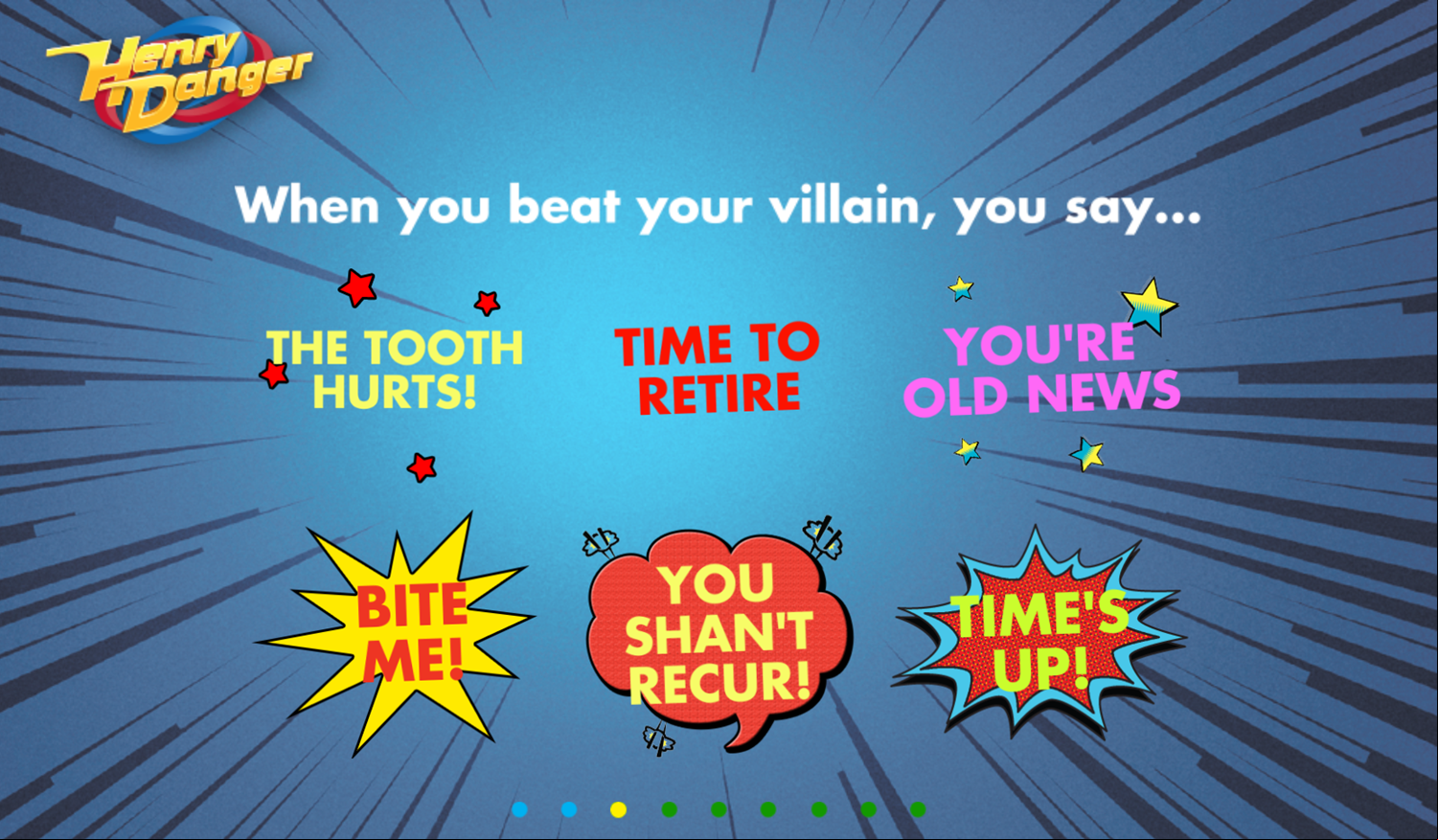 Henry Danger Who's Your Enemy Game Question Screenshot.