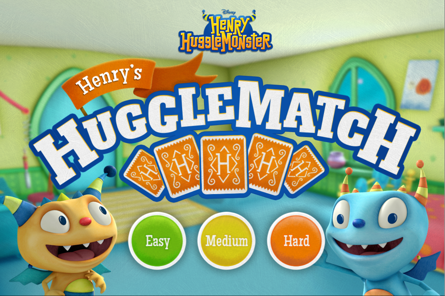 Henry Hugglemonster Henry's Hugglematch Game Difficulty Select Screenshot.