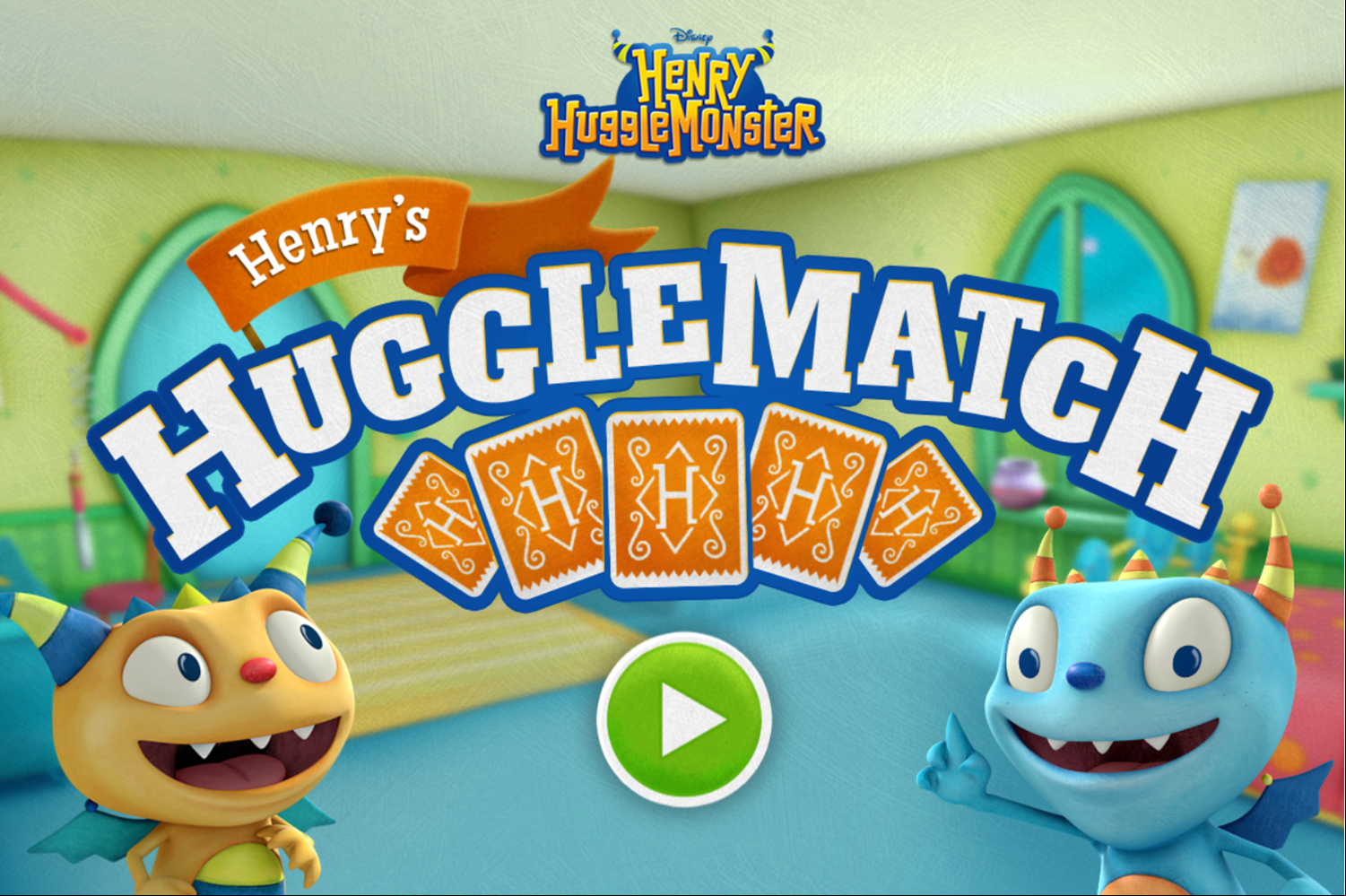 Henry Hugglemonster Henry's Hugglematch Game Welcome Screen Screenshot.