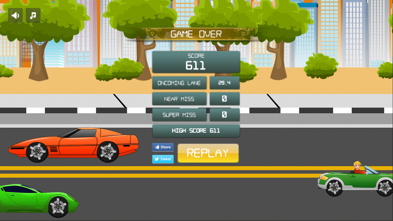 Hot Wheels Game Over Screenshot.