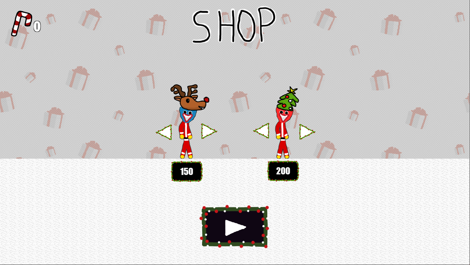 HuggyBros Christmas Game Shop Screen Screenshot.