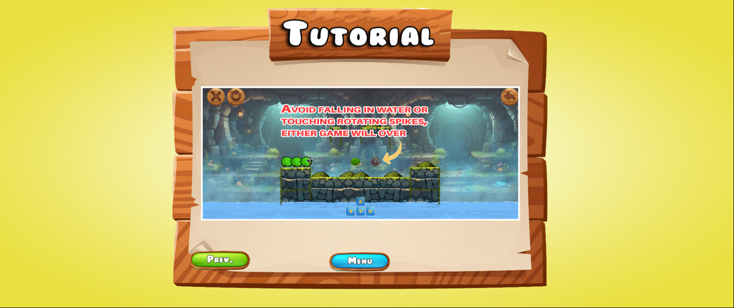 Hungry Caterpillar Game Avoid Hazards Instructions Screen Screenshot.