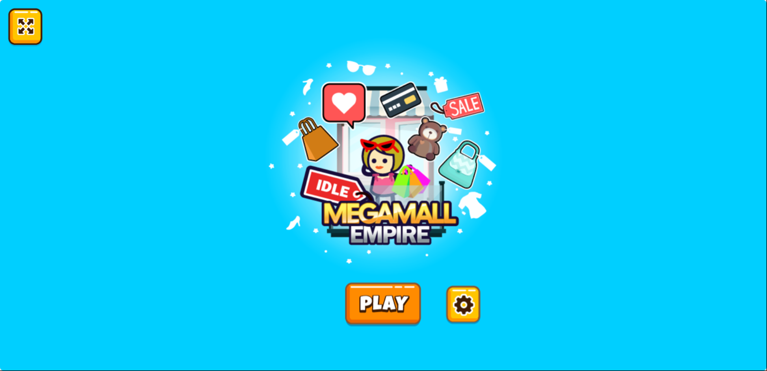 Idle Megamall Empire Game Welcome Screen Screenshot.