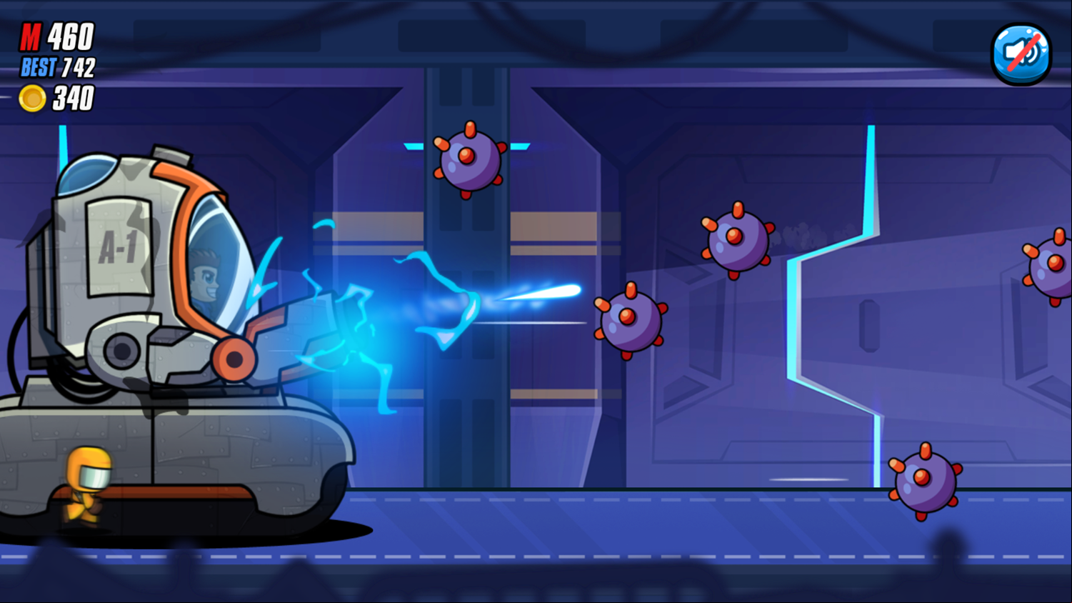 Jetpack Adventure Game Super Robot Play Screenshot.
