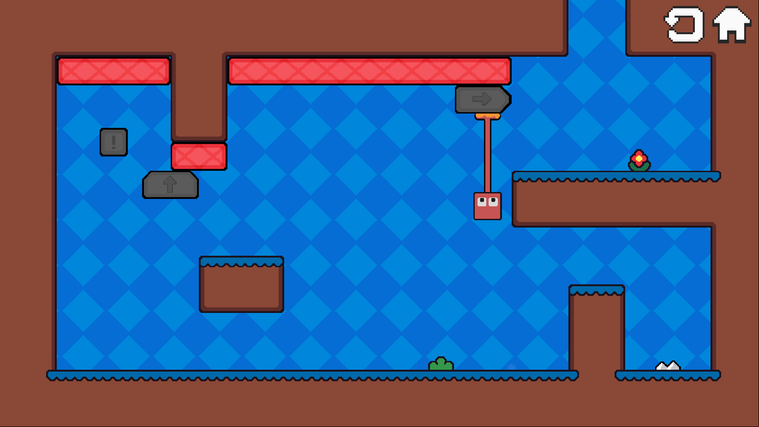 Joe Jumper Game Level With an Active Exclamation Block Screenshot.