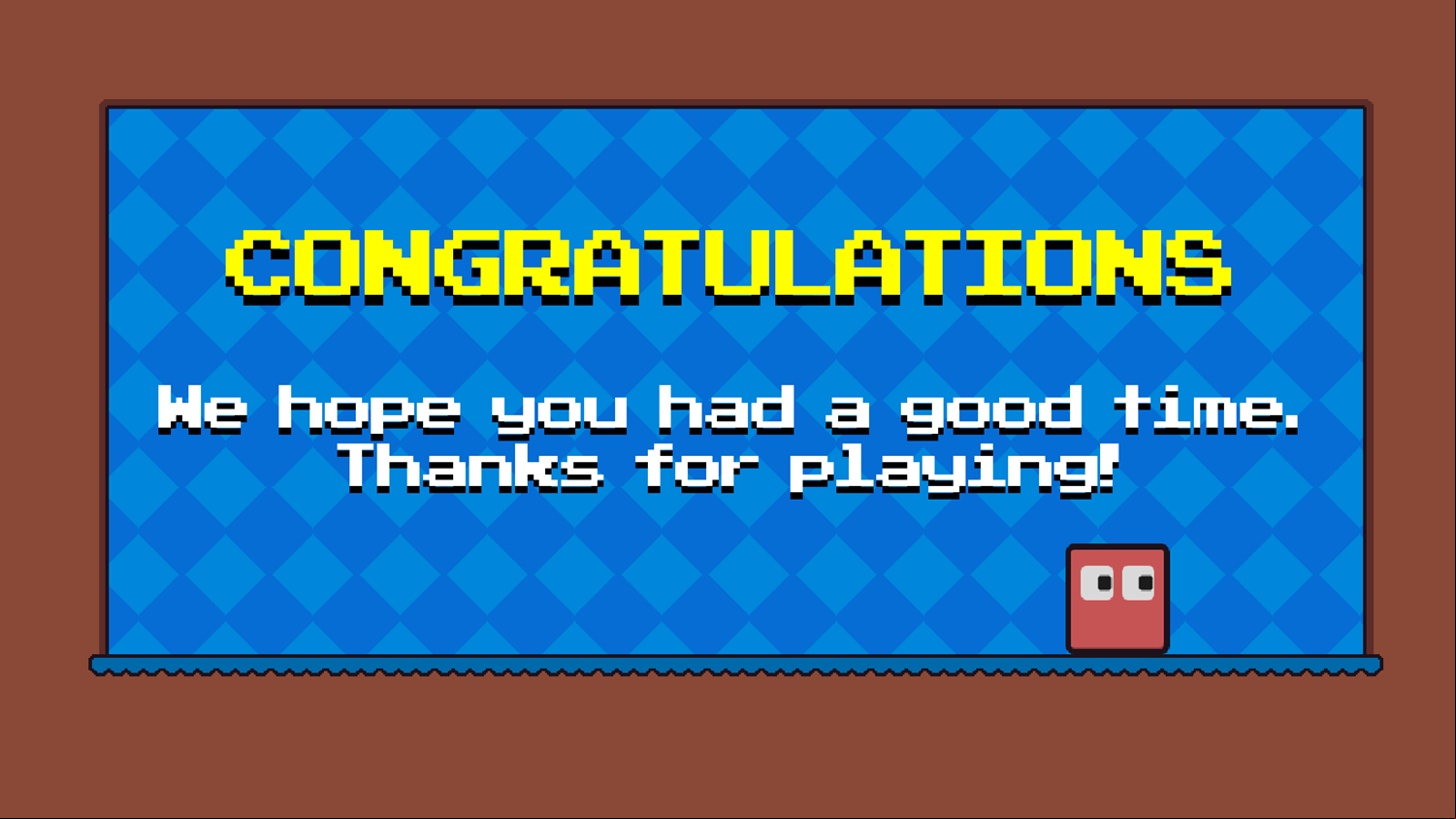 Joe Jumper Game Beat Screen Screenshot.