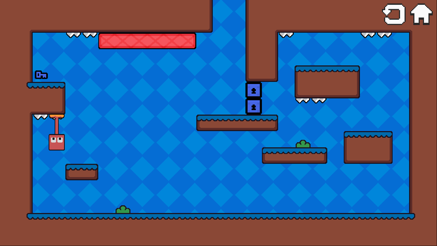Joe Jumper Game Reaching Through Spikes Screenshot.