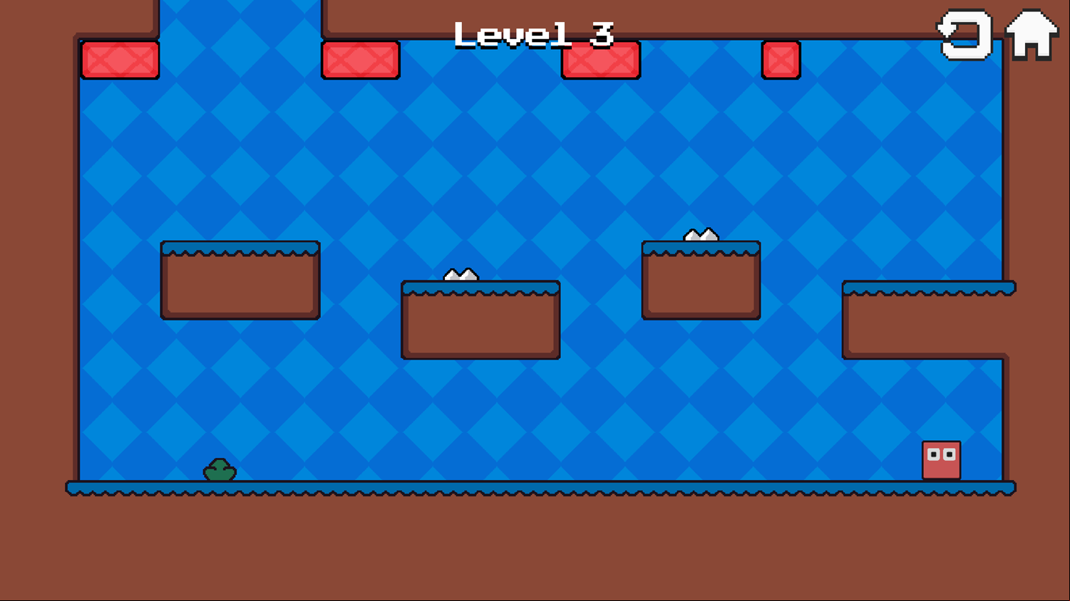 Joe Jumper Game Level With Red Blocks Screenshot.