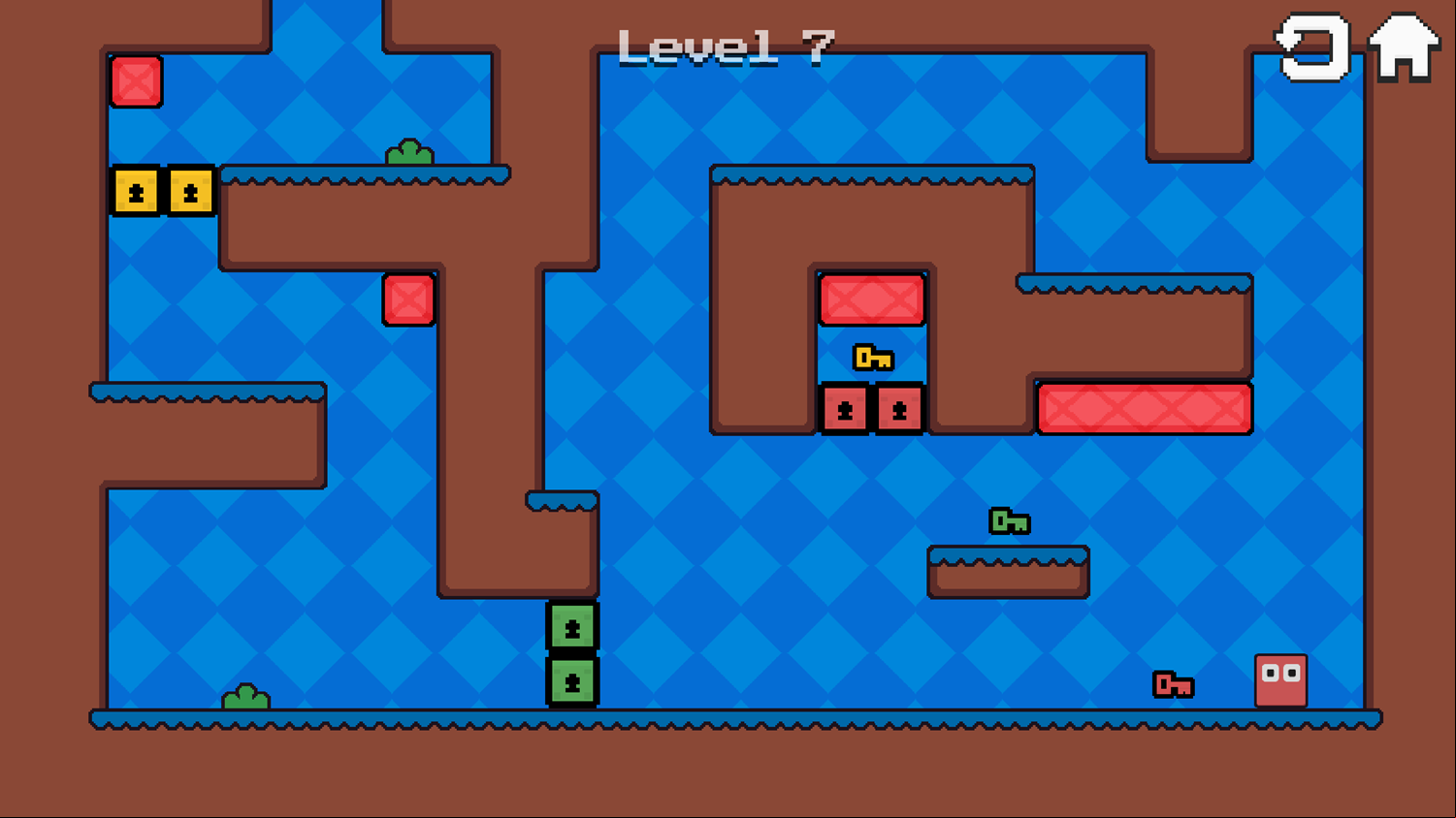 Joe Jumper Game Level With Up and Around Path Screenshot.