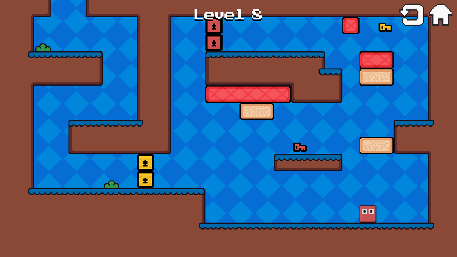Joe Jumper Game Level With Yellow Blocks Screenshot.