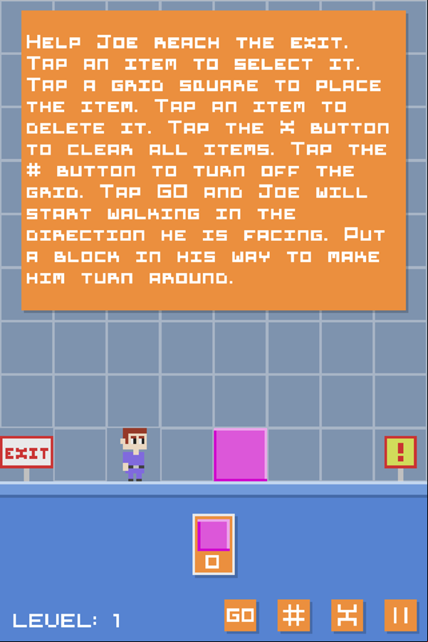 Joe Lost 1 Game Level 1 Walkthrough Screenshot.