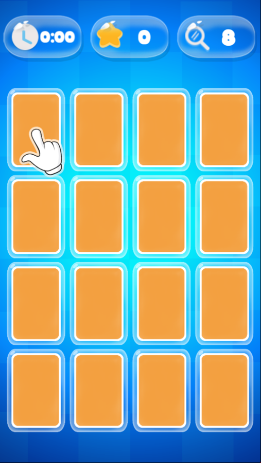 Kids Memory Match Game Start Screenshot.