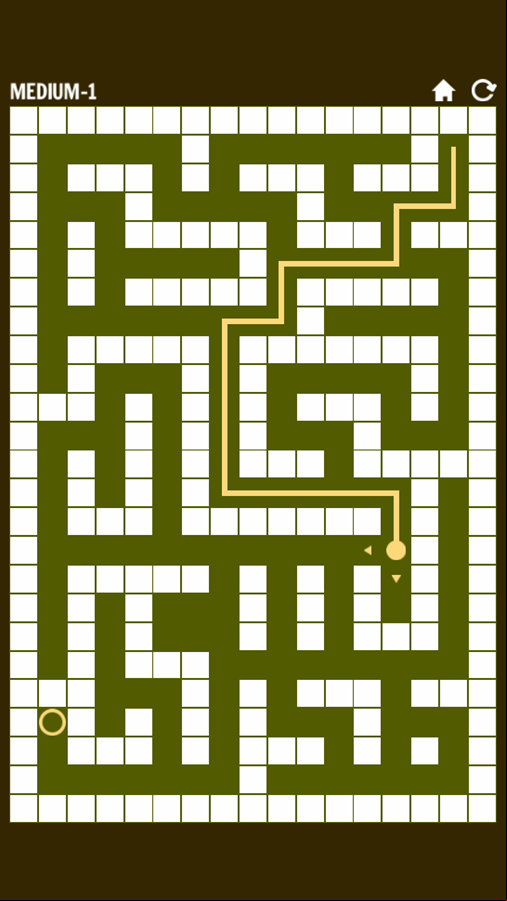 Maze Dungeon Game Medium Difficulty Screenshot.