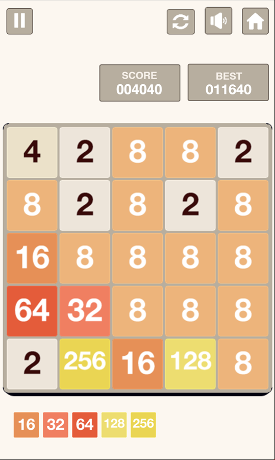Merge Number 2048 Gameplay Screenshot.