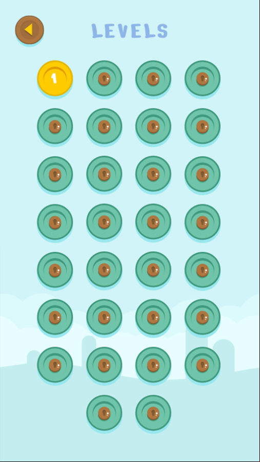 Monster Destroyer Game Level Select Screenshot.