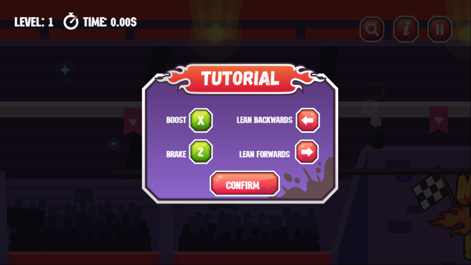 Monster Truck Driving Game How to Play Screen Screenshot.