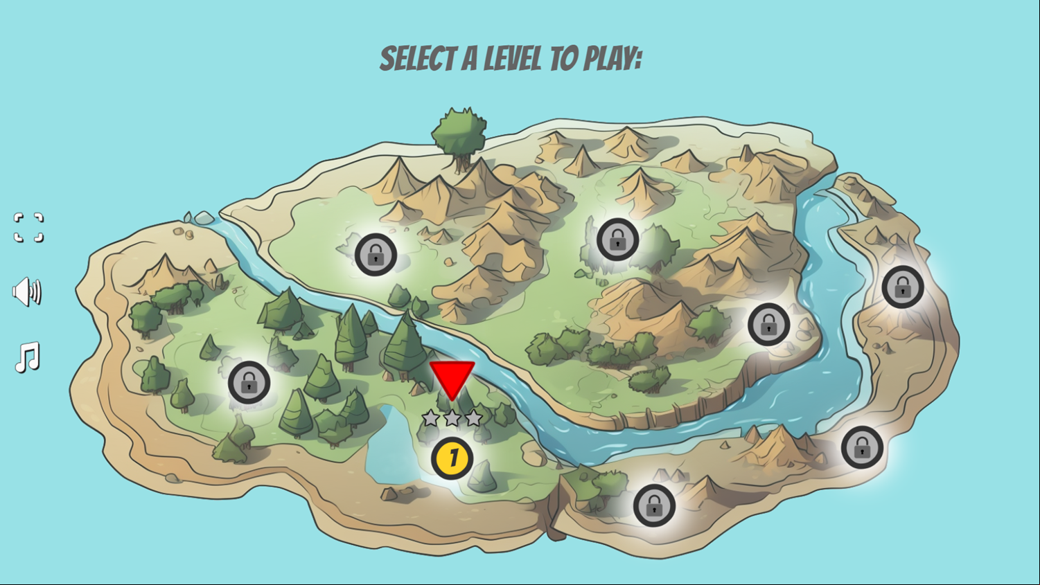 Mr Apple Adventures Game Map Select Screenshot.