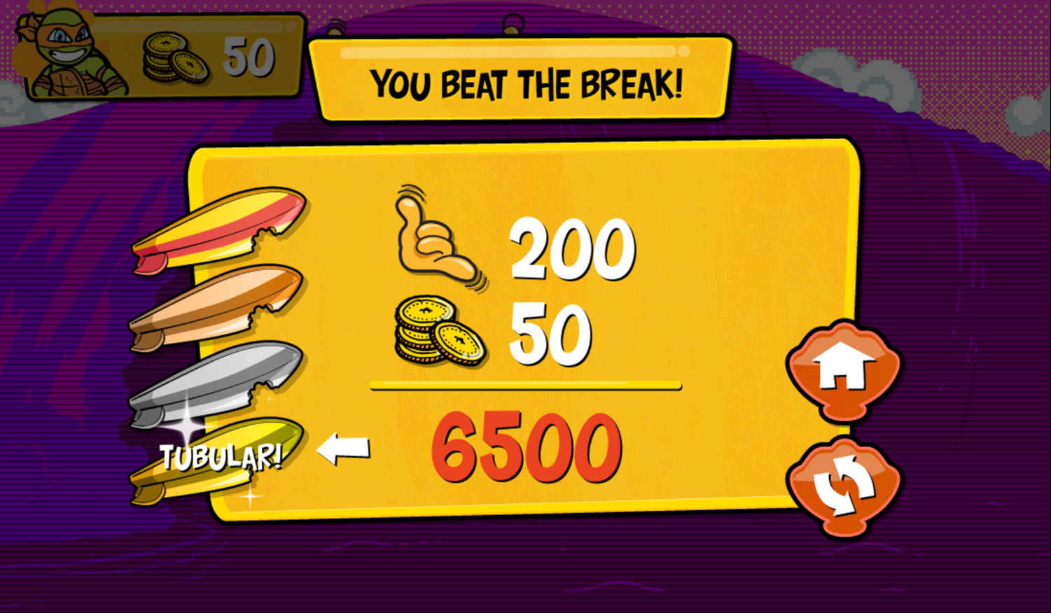 Nick Surfs Up Game Complete Screenshot.