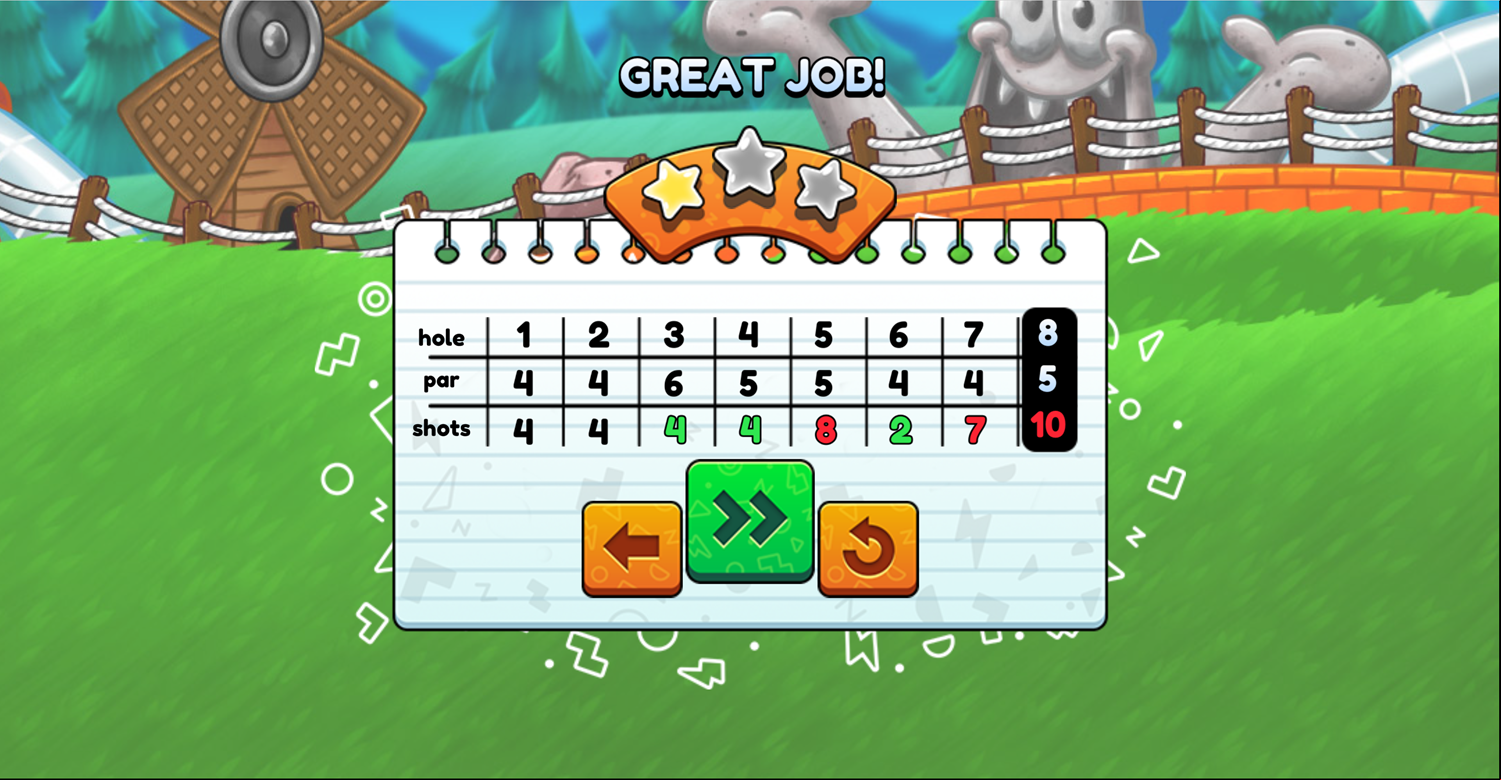 Nick Ultimate Mini Golf Universe Course Complete Screenshot.