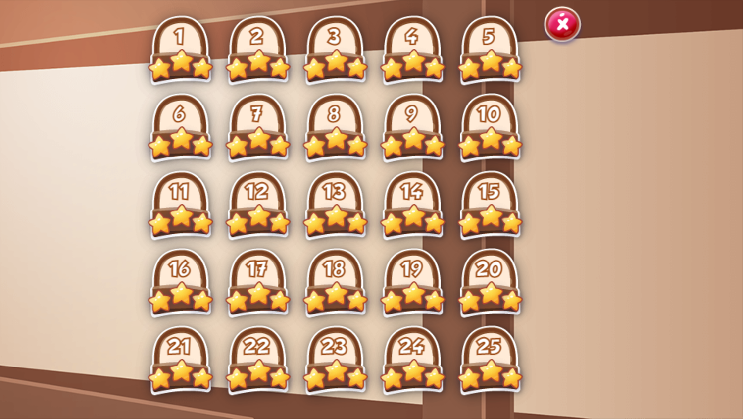 Nom Nom Yum Game Level Select Screen Screenshot.