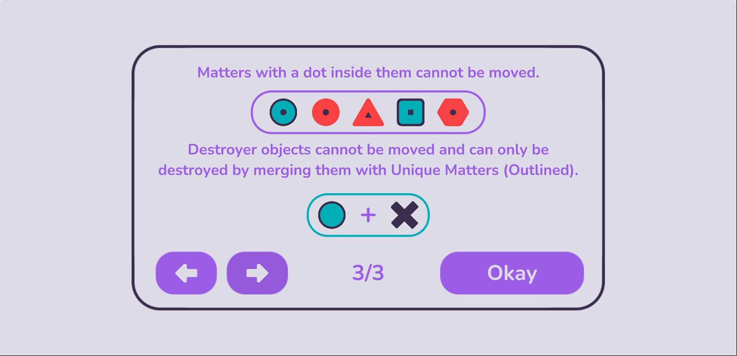 Null Matter Game Anchored Matters and Destroyer Objects Information Screen Screenshot.