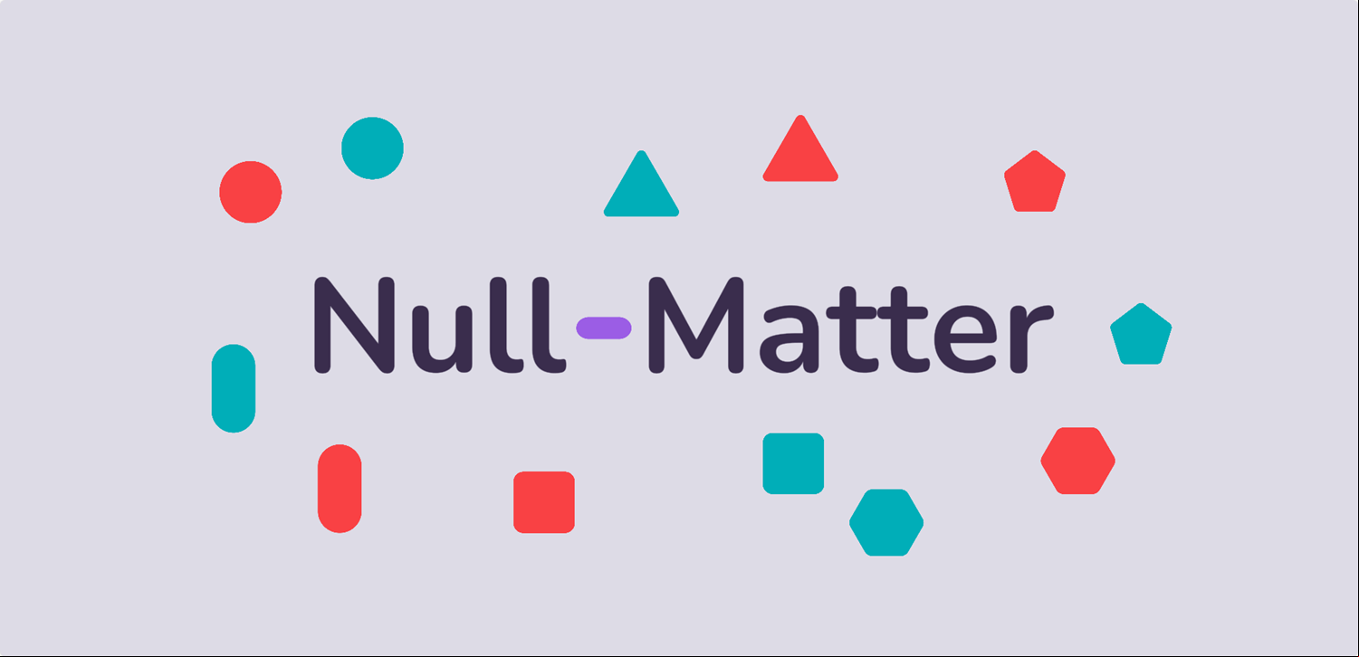 Null Matter Game Welcome Screen Screenshot.