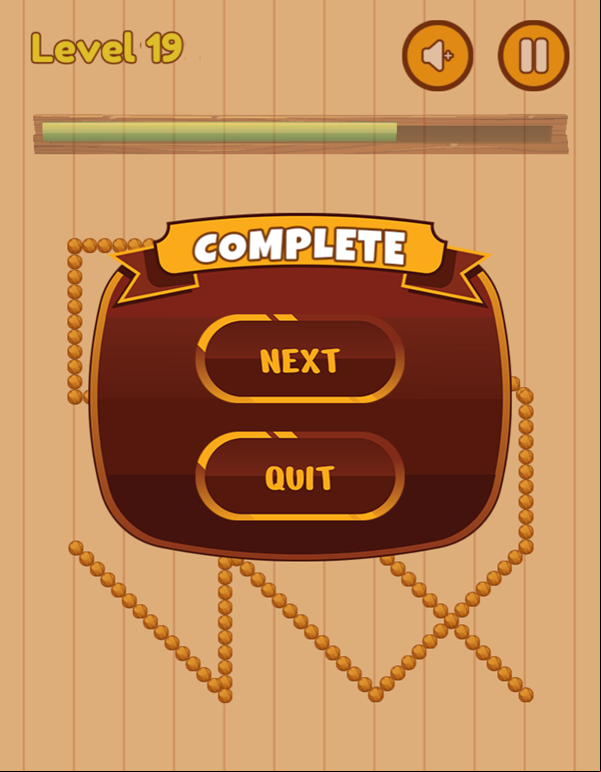 Numbers Game Level Complete Screen Screenshot.