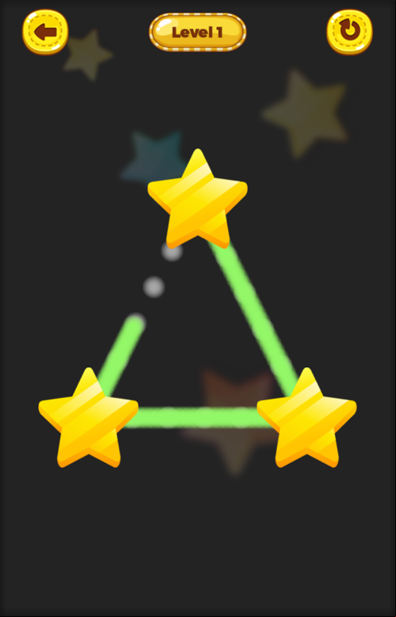 One Line Game Level Play Screenshot.