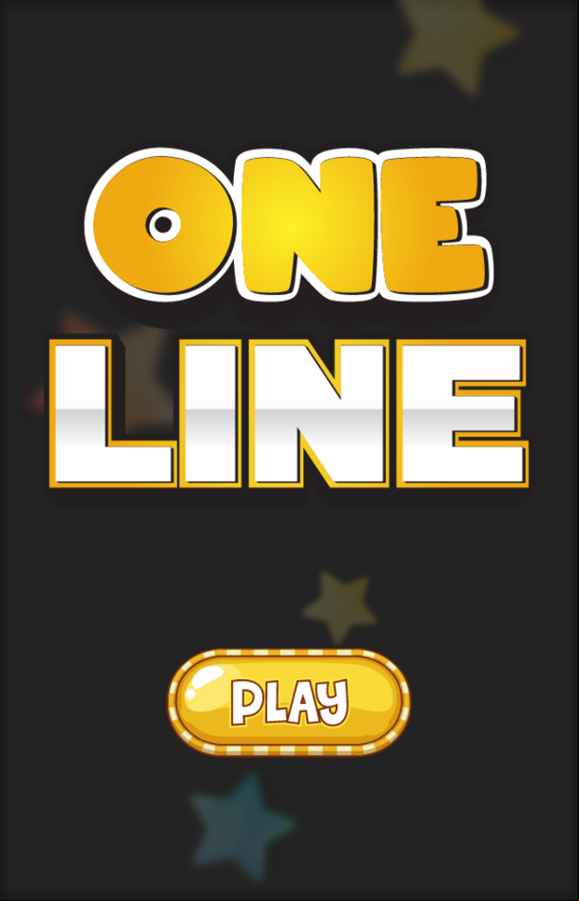 One Line Game Welcome Screen Screenshot.
