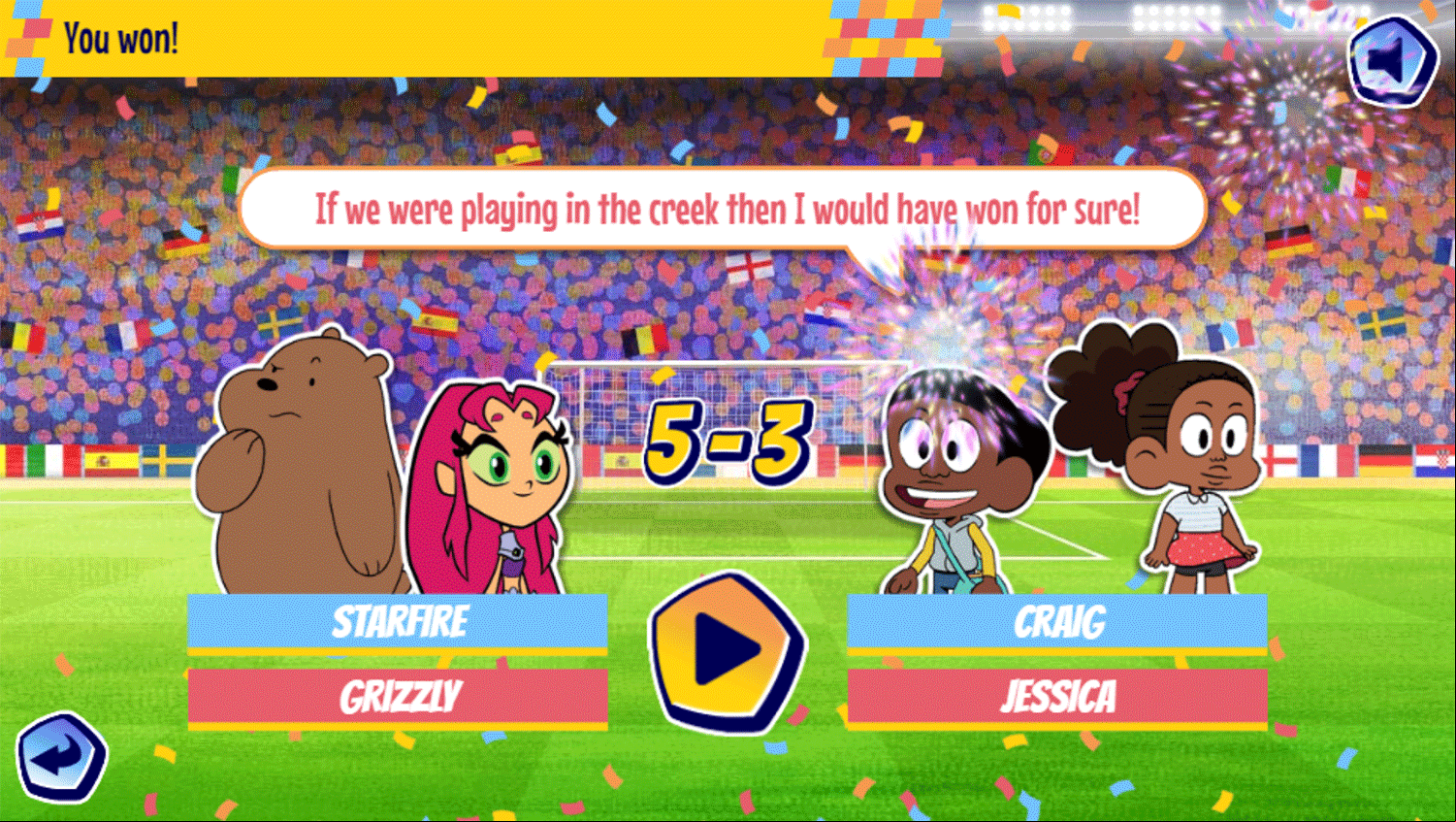 Penalty Power 2021 Game Result Screenshot.