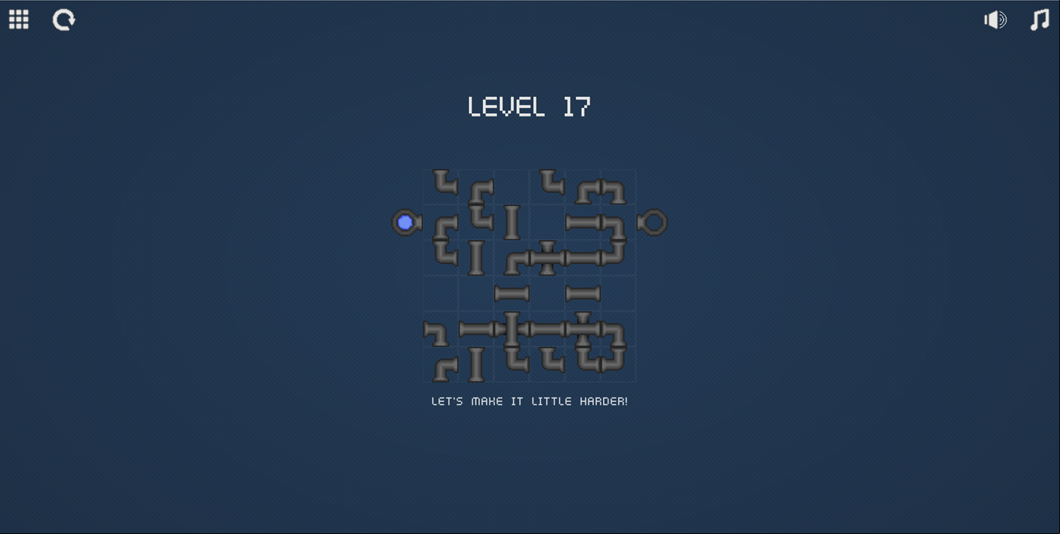 Pixel Pipes Game Screenshot.