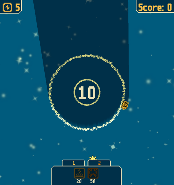 Planet Waves Game Start Screenshot.