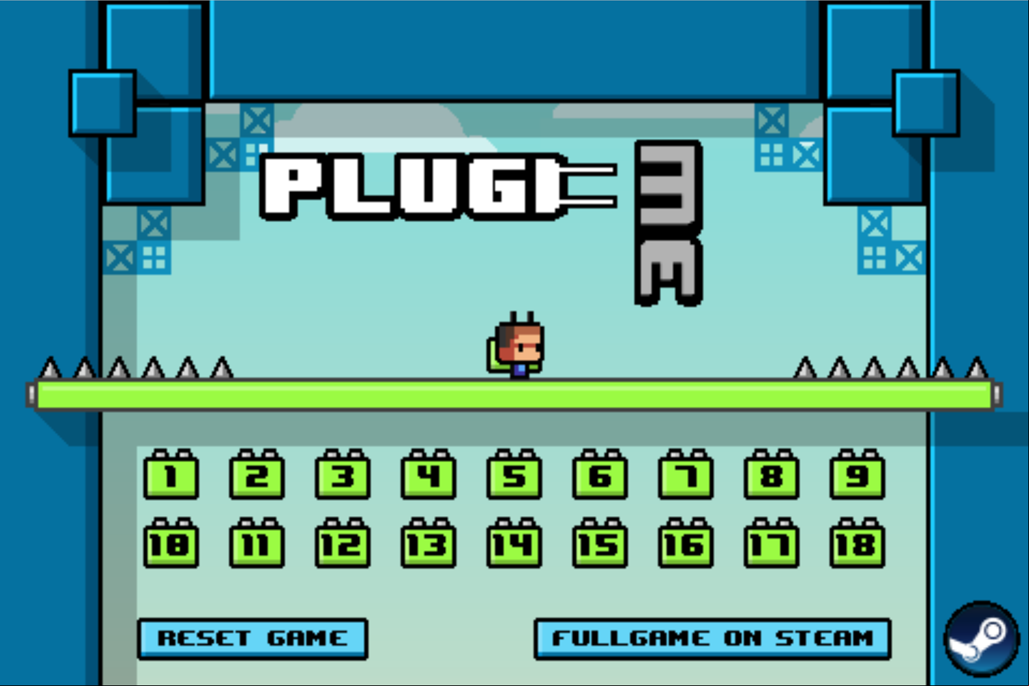 Plug Me Game Welcome Screen Screenshot.