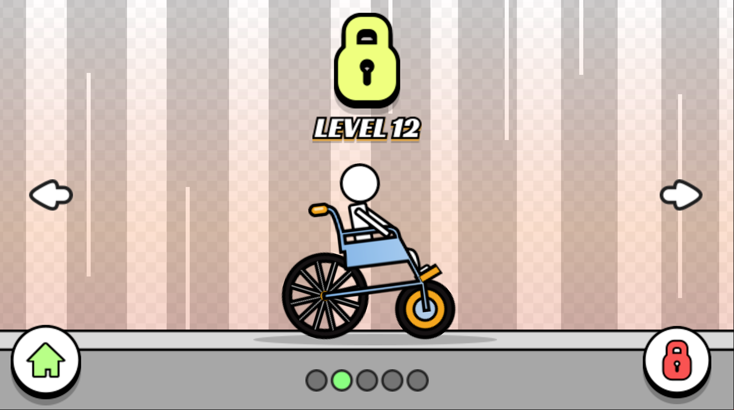 Pocket Racing Game Vehicle Select Screen Wheelchair Screenshot.