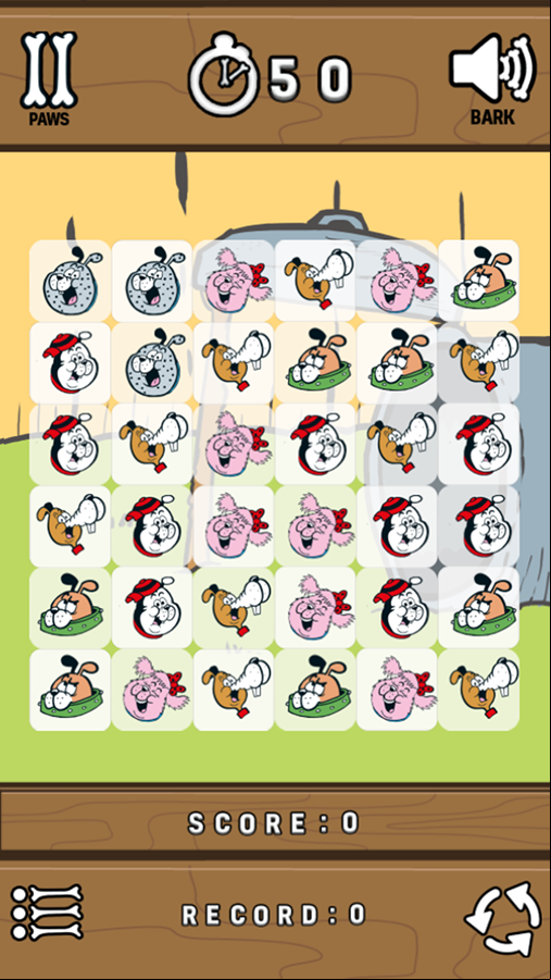 Puppy Pile Up Game Start Screenshot.