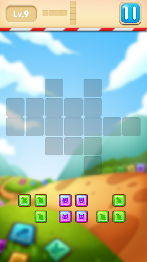 Puzzle Block Game Level Challenge Screenshot.