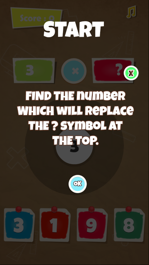 Quick Math Game How To Play Screenshot.
