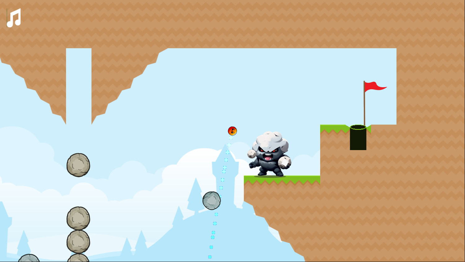 Roll and Escape Game Level Progress Screenshot.