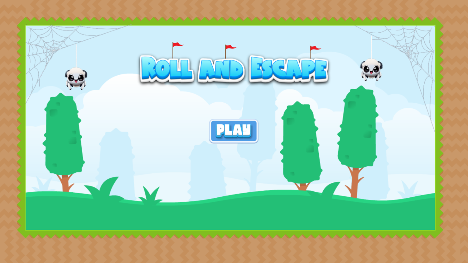 Roll and Escape Game Welcome Screen Screenshot.