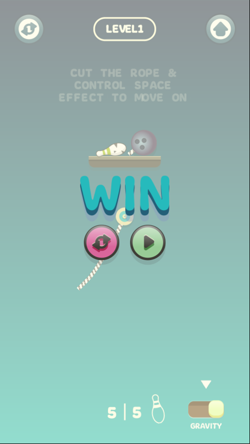 Rope Bawling 2 Game Win Screenshot.