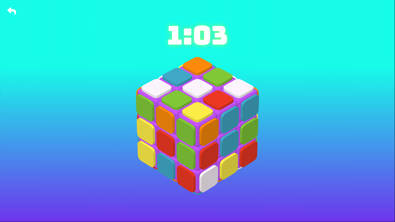 Rubiks Cube Game Screenshot.